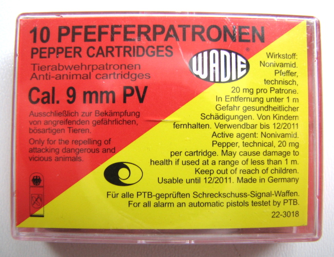 foto NBOJKA/WD 9mm/380 PEPPER Anti-Animal